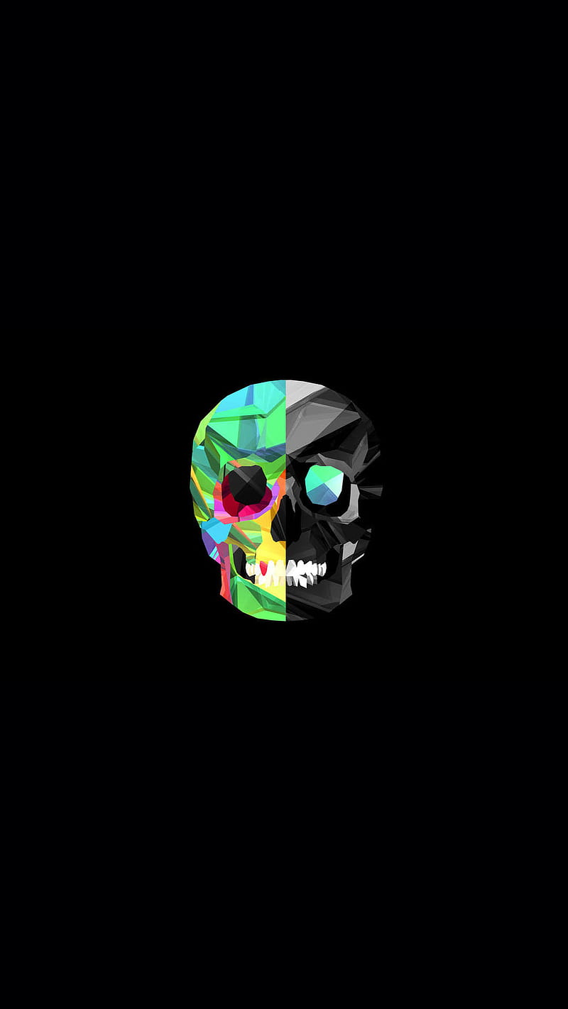 Skull, colourful, HD phone wallpaper | Peakpx