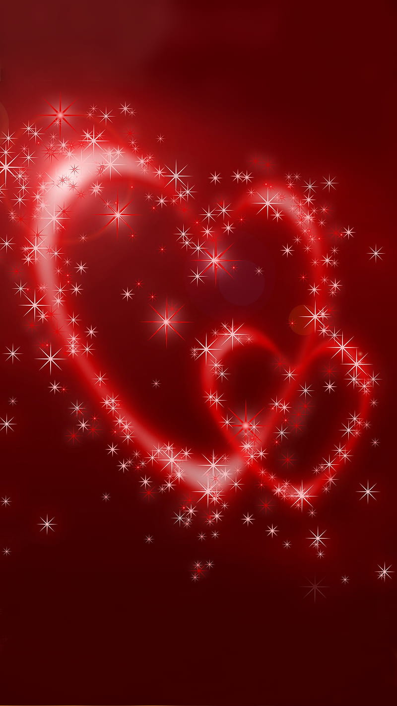 love red, amour, coeur, heart, romance, HD phone wallpaper