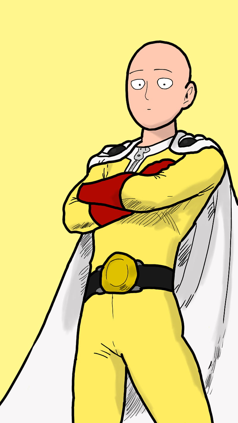 One Punch Man Saitama Artwork AMOLED 5K Wallpaper