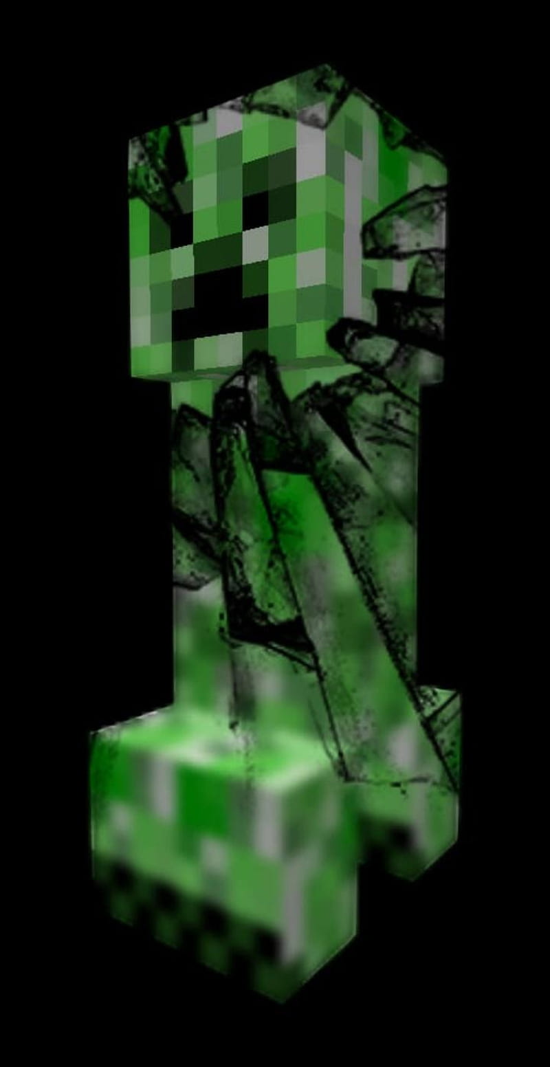 Download Black And Green Creeper Face 2560x1440 Minecraft