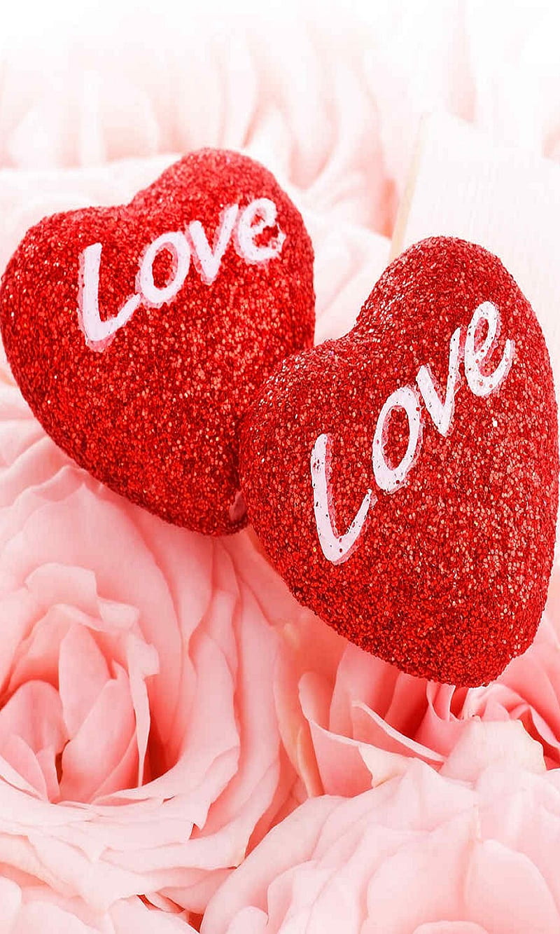 Love hearts, cute rose heart, love you, pink rose, rose, HD phone wallpaper  | Peakpx