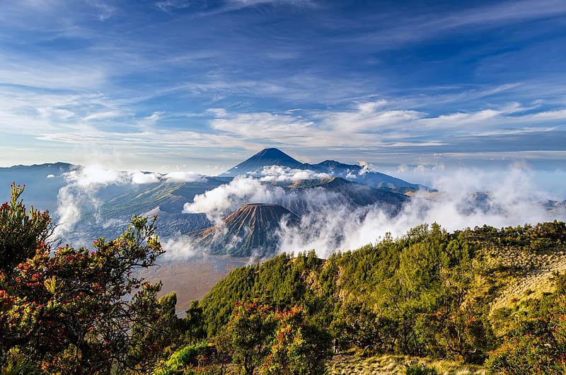 Landscape, , Volcano, Indonesia, Mount Bromo, Volcanoes, Java (Indonesia), Stratovolcano, HD wallpaper