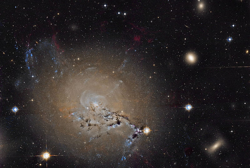 Filaments of Active Galaxy NGC 1275, stars, cool, space, fun, galaxies, HD wallpaper