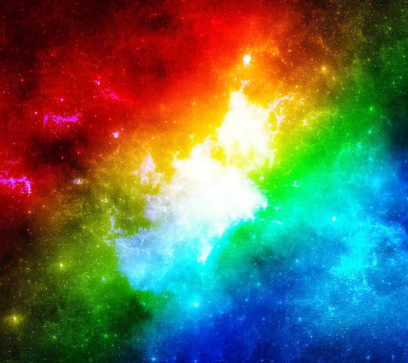 Nebula, colorfu, galaxy, rainbow, space, HD wallpaper