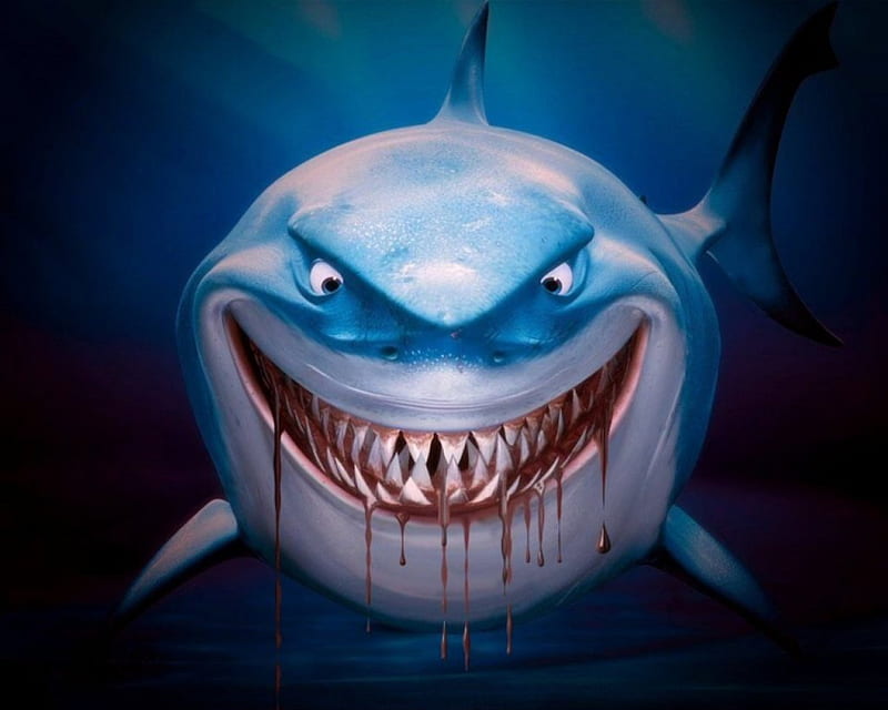 BLOOD THIRST, hungry, bloody, shark, teeth, HD wallpaper