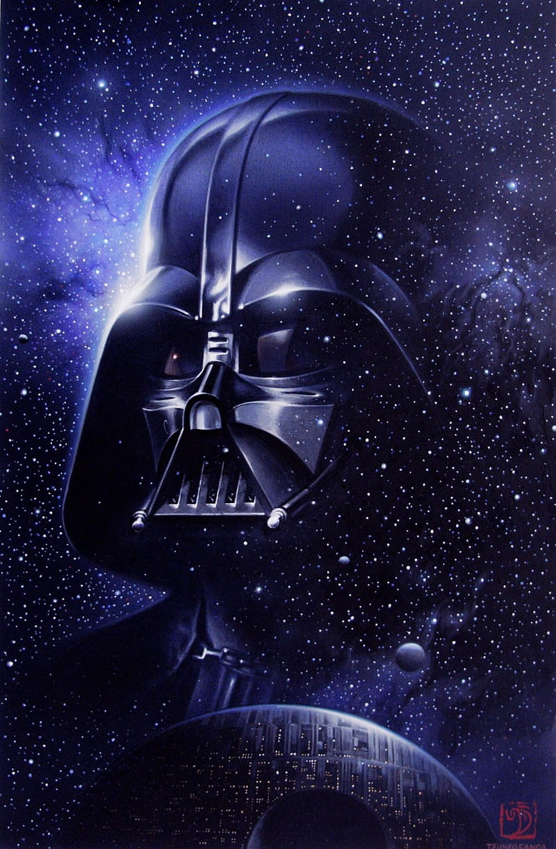 Vader galexy, dark side, darth vader, death star, sith, sith lord, star wars, starwars, HD phone wallpaper