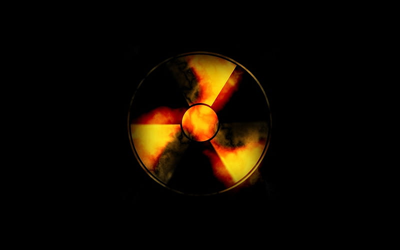 Radioactive, nuke, black, nuclear, HD wallpaper