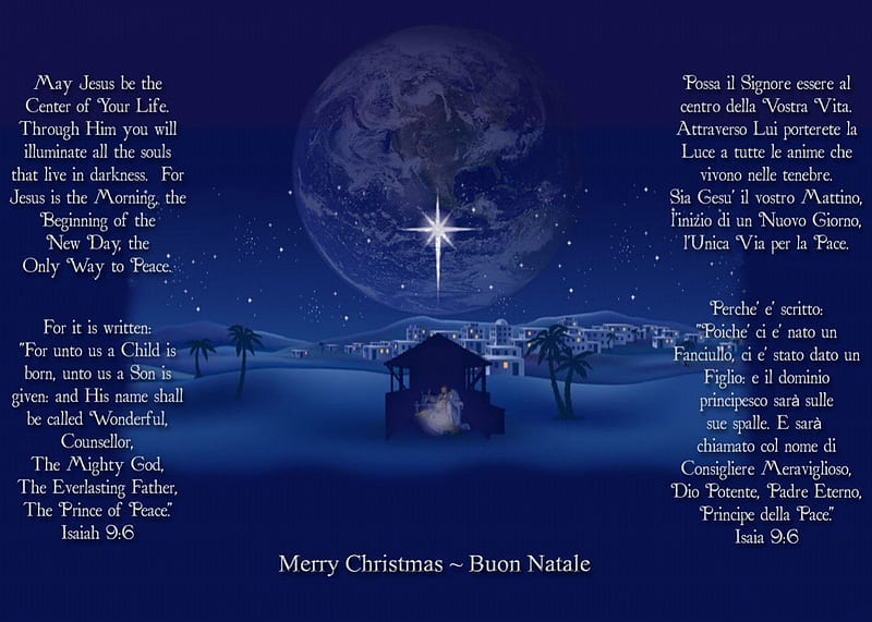 BLUE CHRISTMAS, BLUE, STAR, WORDS, CHRISTMAS, NIGHT, HD wallpaper