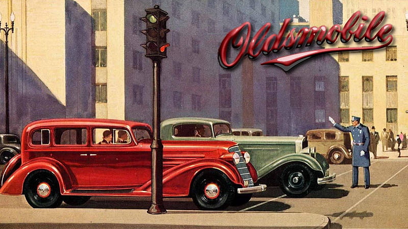 Stop Quick! wasnt that easy?, carros, Oldsmobile, automobiles, 1934 Oldsmobile, vintage, HD wallpaper