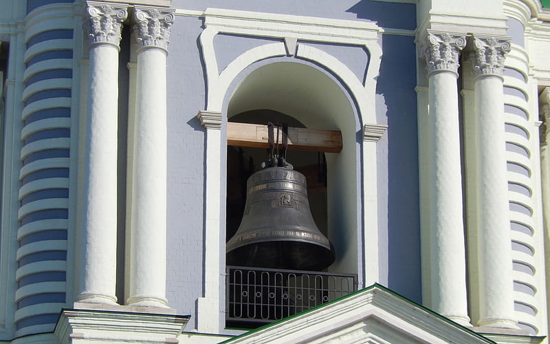 Belfry in Russia, bell, Russia, church, tower, HD wallpaper
