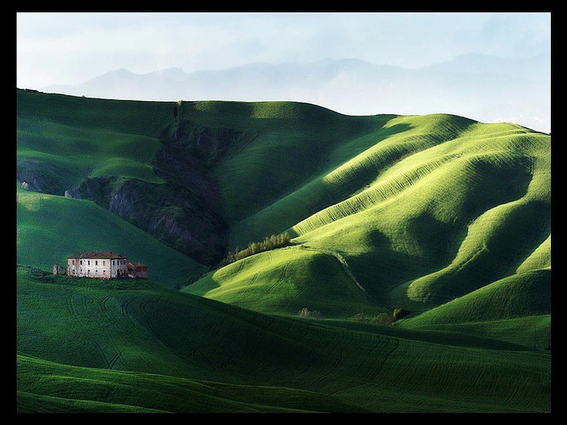 The Green Hills of Scotland, hills, rolling, grass, land, scotland, sprawl, HD wallpaper