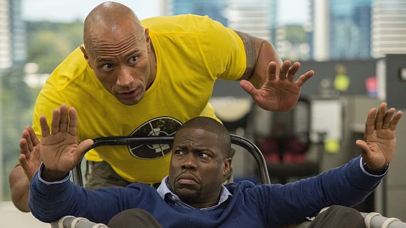 Dwayne Johnson And Kevin Hart In Central Intelligence, dwayne-johnson, central-intelligence, movies, 2016-movies, HD wallpaper