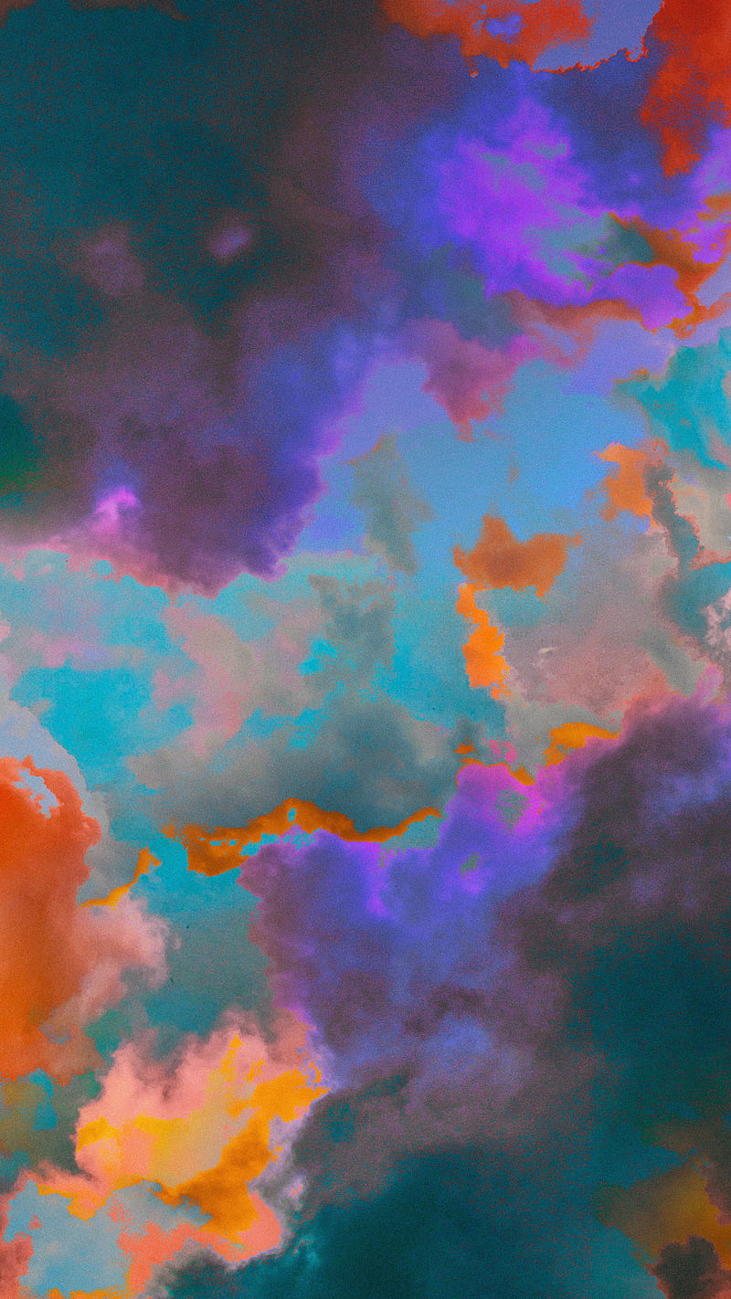 Voyage, Dorian, abstract, birds, clouds, colorful, galaxy, rainbow, sky, space, stars, vaporwave, HD phone wallpaper