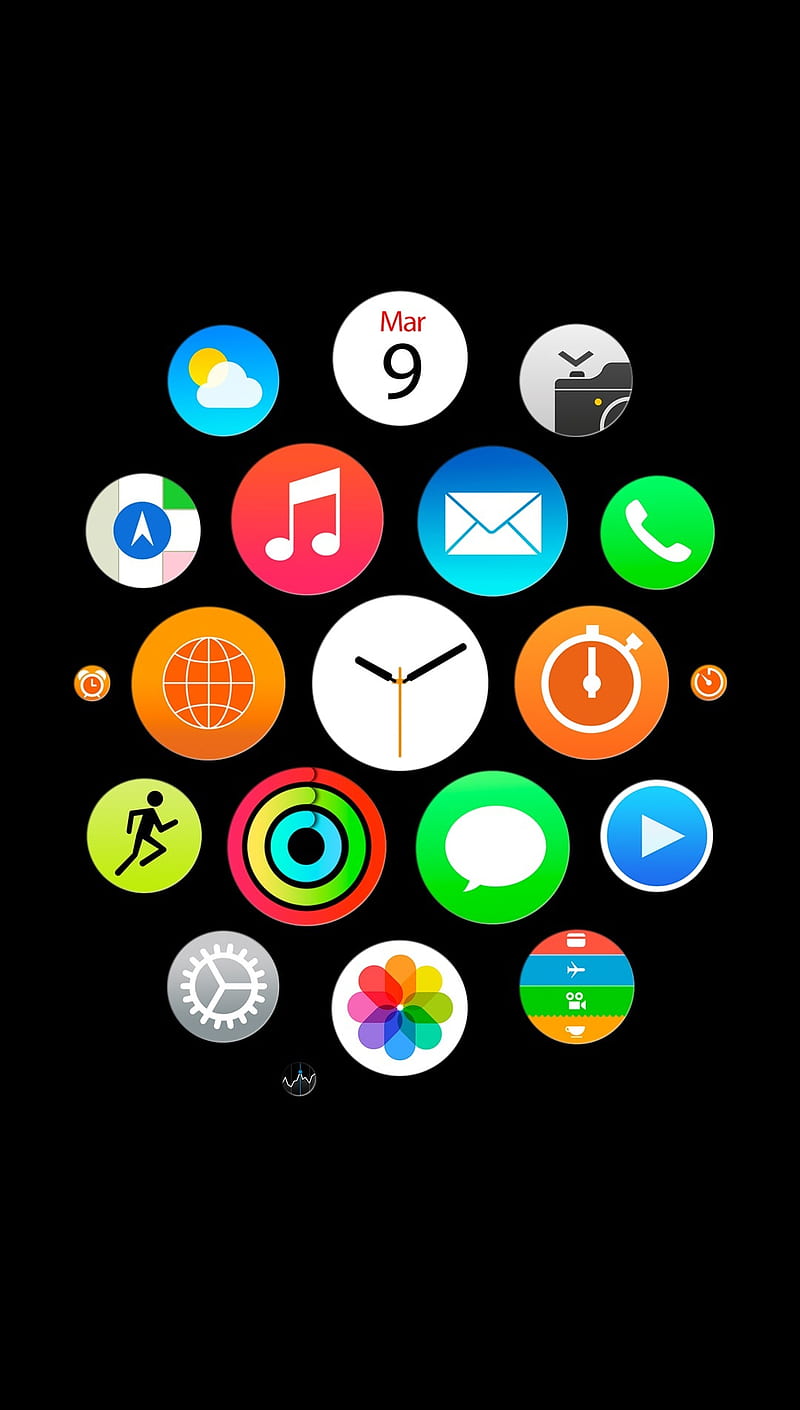iwatch style black, iphone6, HD phone wallpaper