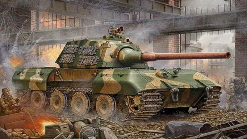 E100 HEAVY PANZER, alternate history, tanks, panzer, e100, HD wallpaper