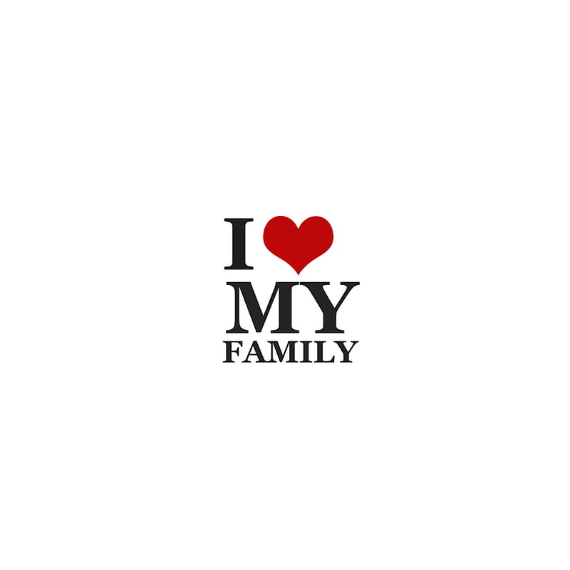 I Love My Family, happy, heart, HD phone wallpaper