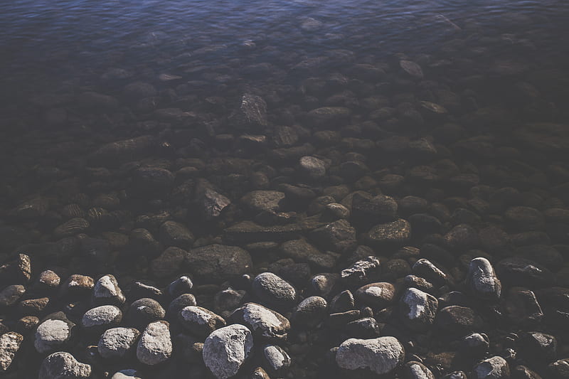 gray pebbles near river during daytime, HD wallpaper