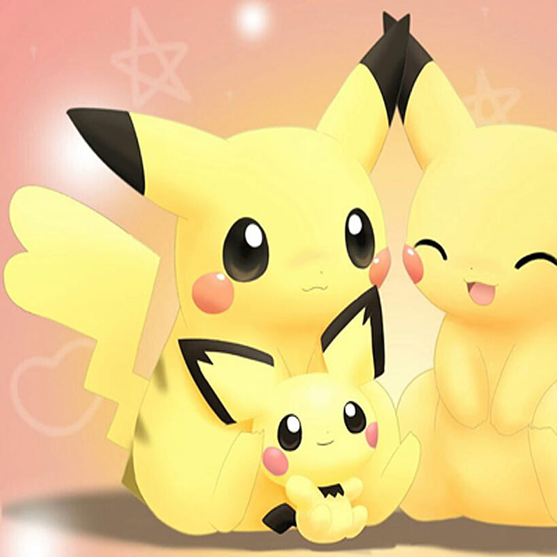 pikachu love, love, pichu, pikachu, pokemon, romance, HD phone wallpaper
