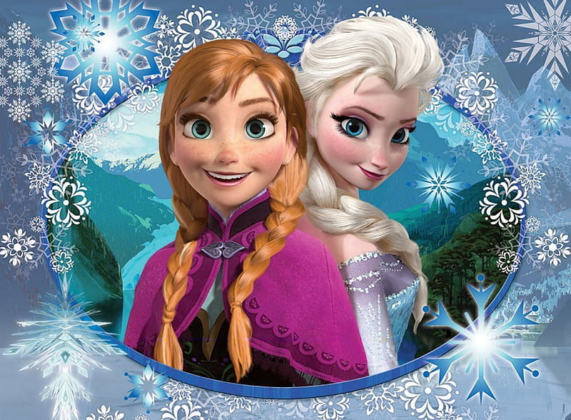 Anna and Elsa, Anna, Disney, Cartoon, Frozen, Elsa, HD wallpaper
