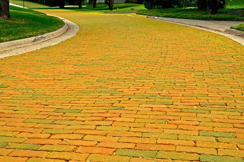 Follow The Yellow Brick Road, goodbye yellow brick road, yellow brick road, brick road, HD wallpaper