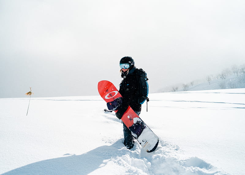 snowboard, girl, snow, snowboarder, board, sports equipment, winter, winter sports, HD wallpaper