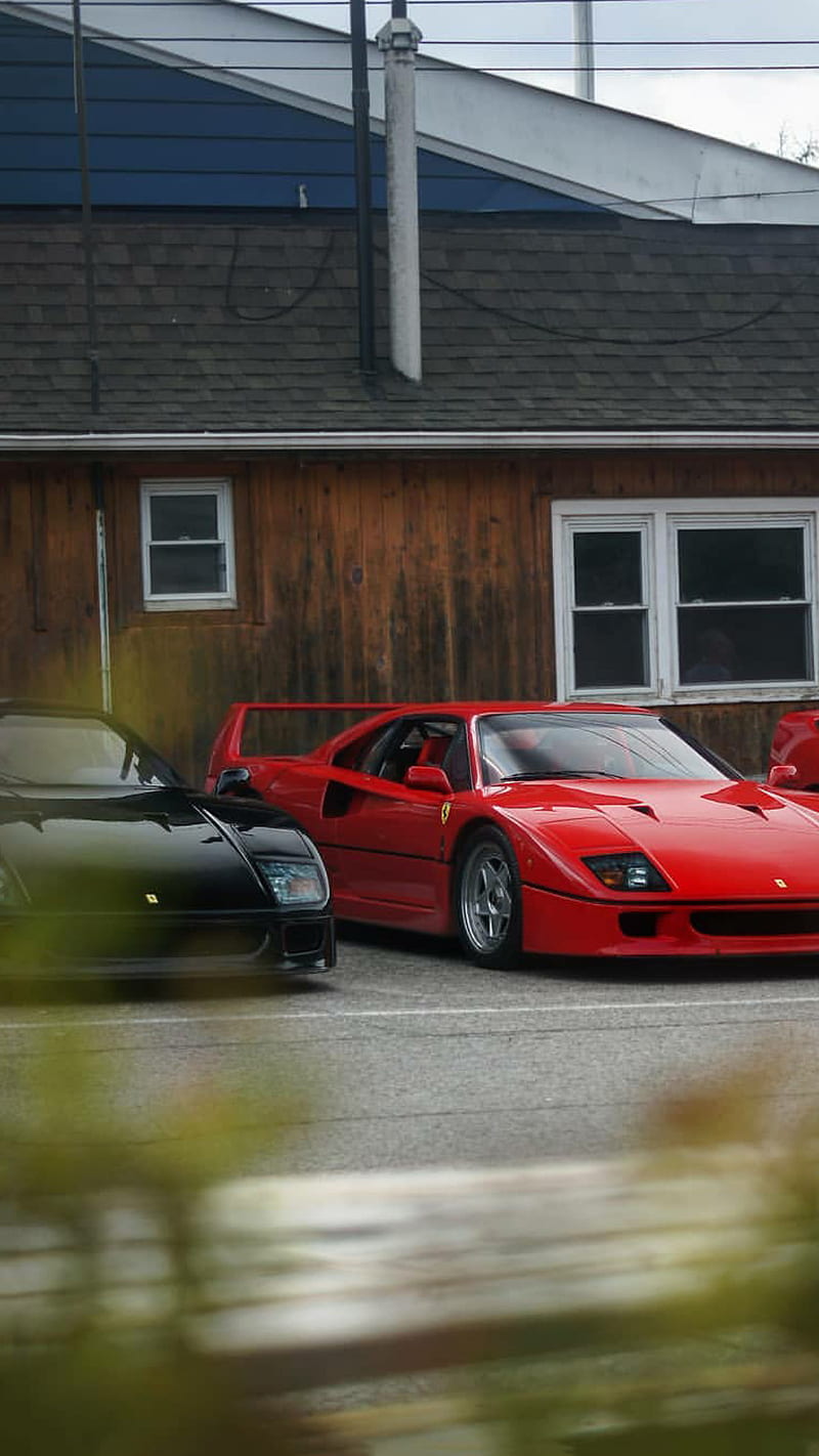 Classic Ferraris, black, car, classic cars, f40, ferrari, italy, red, rich,  supercar, HD phone wallpaper | Peakpx