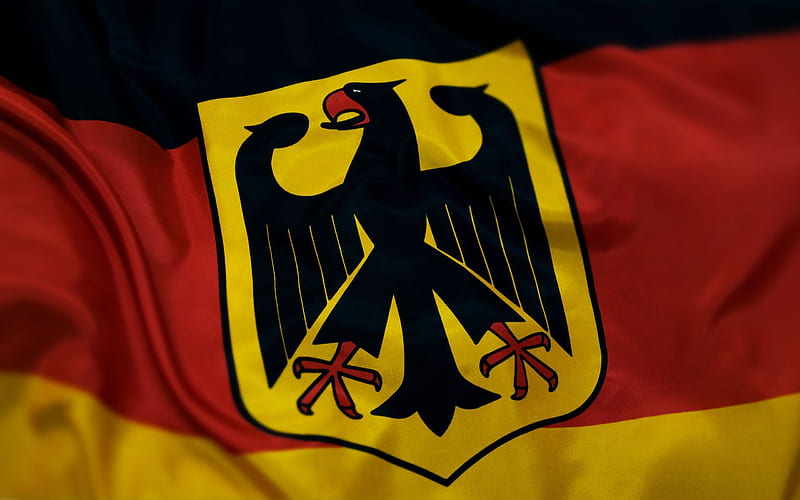 Flag of Germany, German coat of arms, Europe, Germany, world flags, German flag, HD wallpaper
