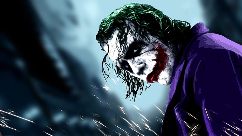 Heath Ledger As The Joker Poster Movies Batman The Dark Knight • For You, Purple Knight, HD wallpaper