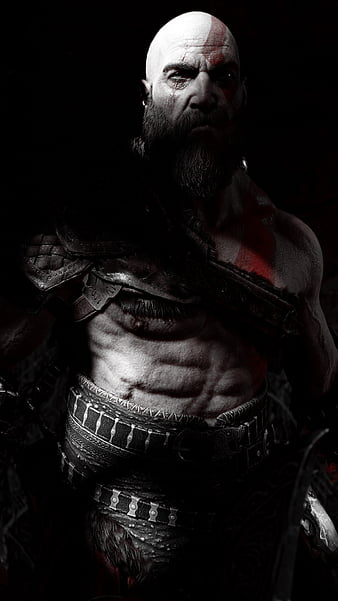 Kratos, dark, games, god of war, godofwar, HD phone wallpaper