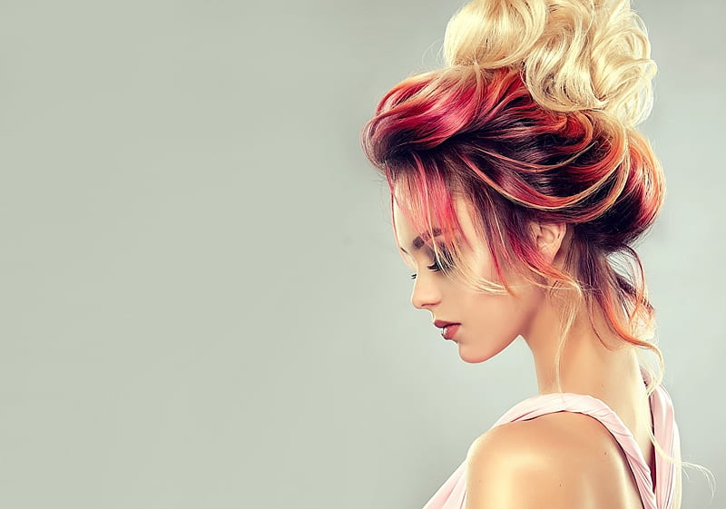 ლ, Model, Colors, Pose, Hairstyle, HD wallpaper