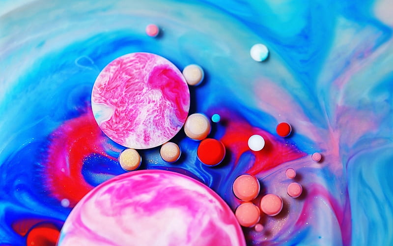 Abstract, goodies, dot, vara, texture, summer, pink, blue, HD wallpaper