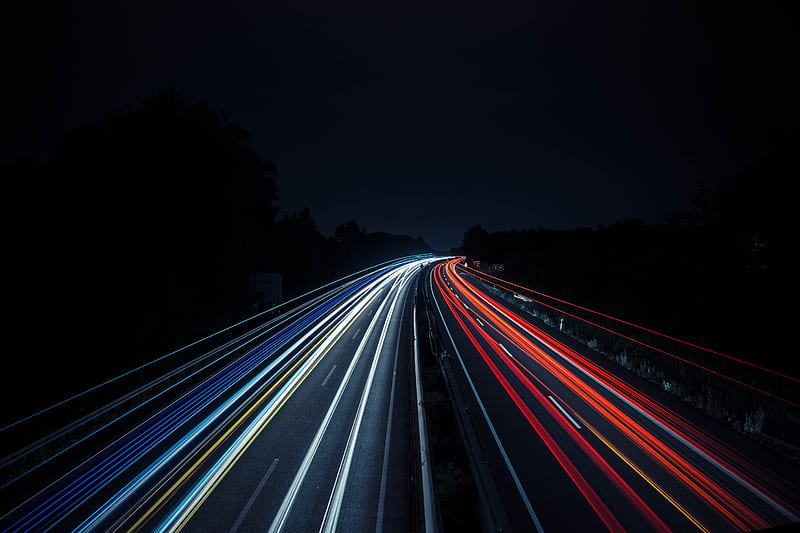 Time-lapse graphy of Vehicles on Highway, HD wallpaper