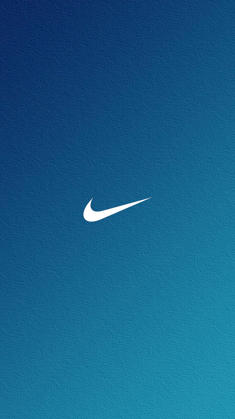 Nike Blue, basic, brands, logo, minimal, sea, simple, HD phone wallpaper