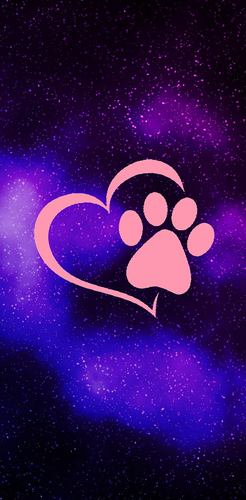 Dog paw 3, heart, HD phone wallpaper