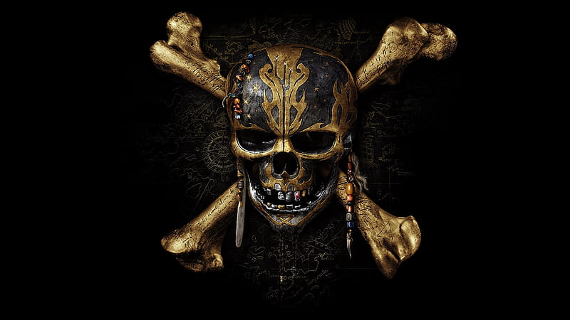 Pirates Of The Caribbean Dead Men Tell No Tales, Of The Caribbean Dead Men Tell No Tales, Pirates, skull, movie, HD wallpaper