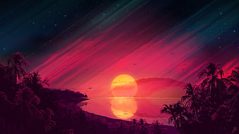 Sunrise Illustration Digital Art 4K Wallpaper #4.1963