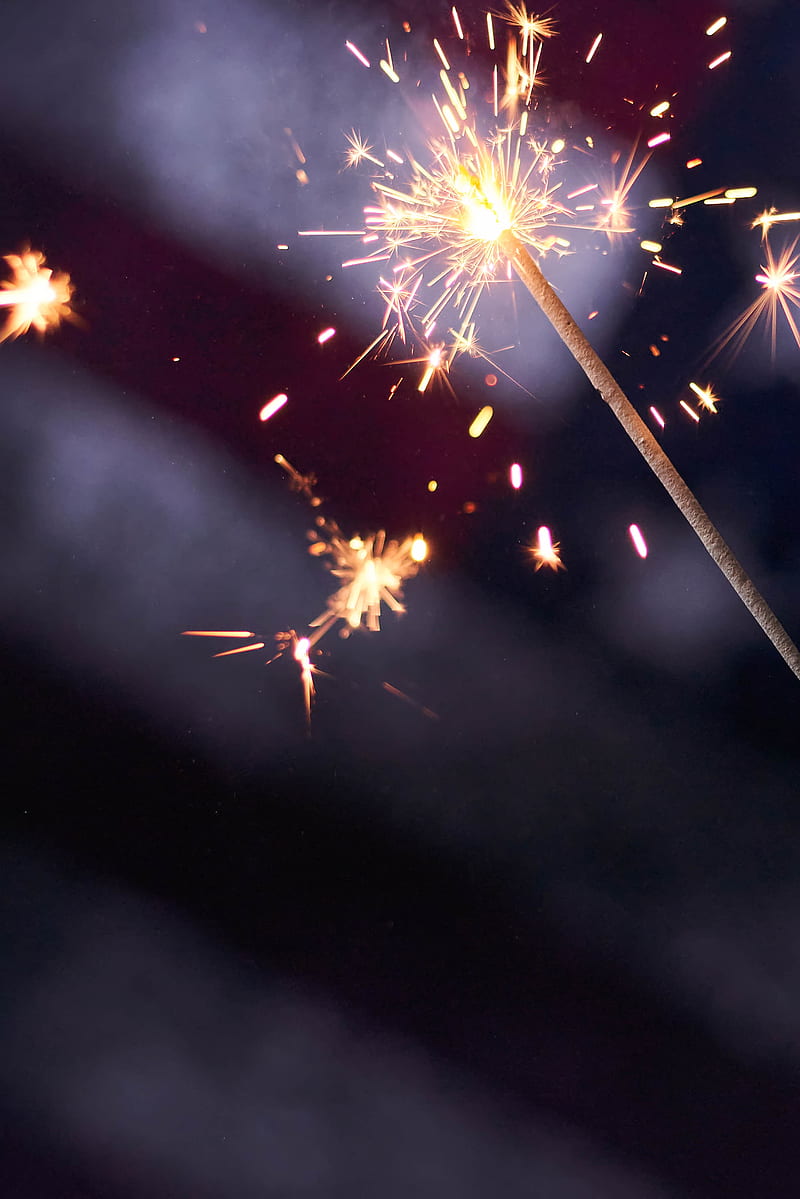 sparklers, sparks, blur, HD phone wallpaper