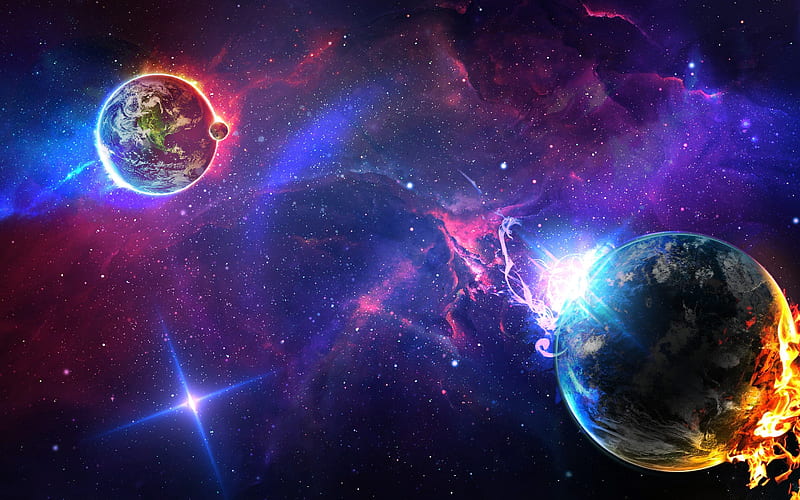 Cosmic Space Planet Interpretation 2021 Creative Design, HD wallpaper