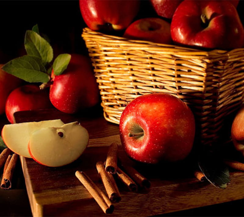 apple, autumn, fruit, nature, HD wallpaper