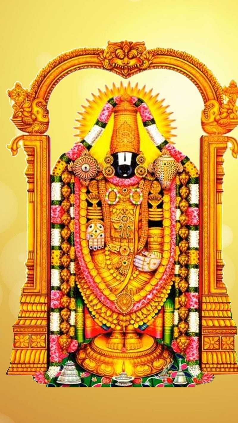 JaipurCrafts Premium White Metal Colorful Lord Tirupati Balaji Idol St