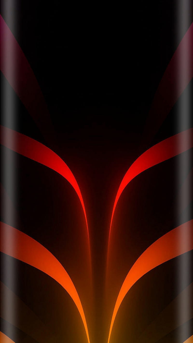 Abstract, beauty, edge style, orange, red, s7, HD phone wallpaper