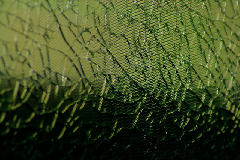 Glass Cracked, glass, cracked, green, backlit, shading, HD wallpaper