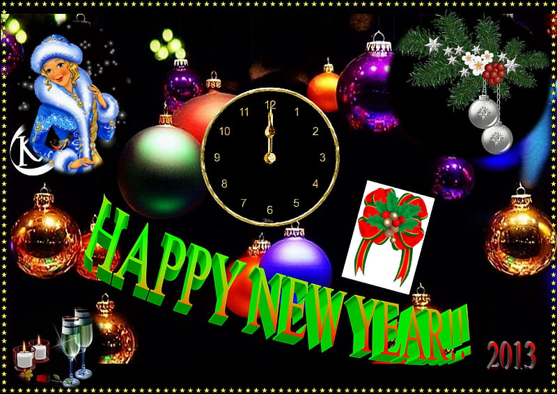 Happy new year, fete, bonito, card, HD wallpaper | Peakpx
