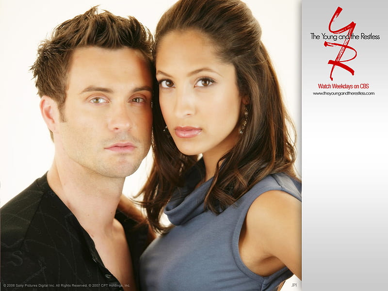 The Young And The Restless, cane and lily, daniel goddard, christel khalil, daniel goddard and christel khalil, HD wallpaper