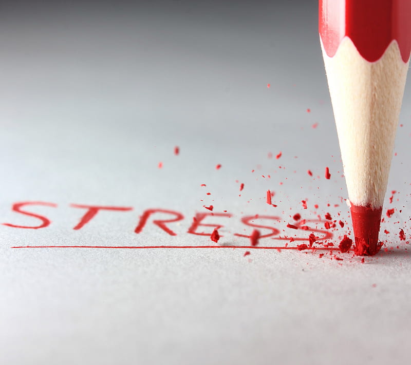 Stress, abstract, red, saying, sign, text, HD wallpaper