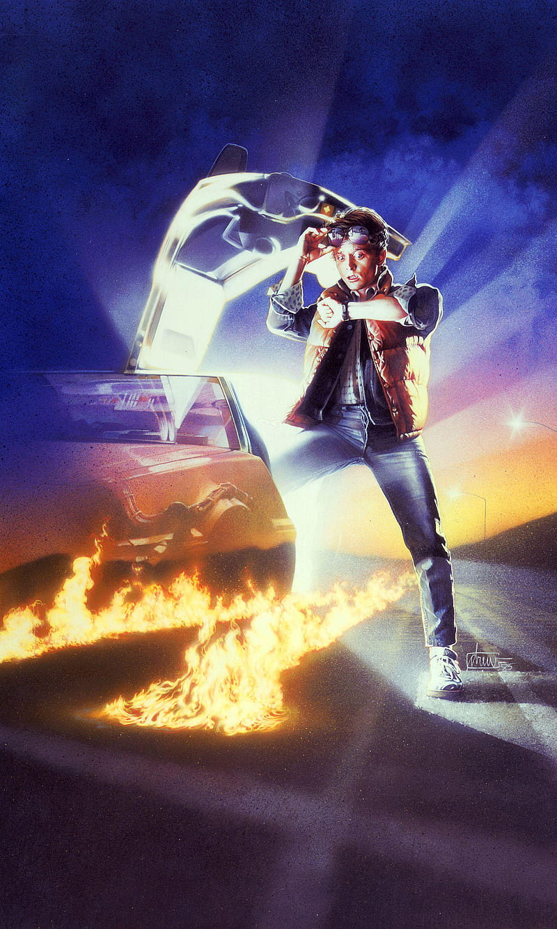 Back To The Future, back, delorean, doc brown, future, marty mcfly, time, time machine, HD phone wallpaper