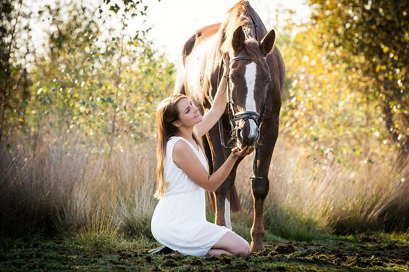 Women, Mood, Horse, HD wallpaper