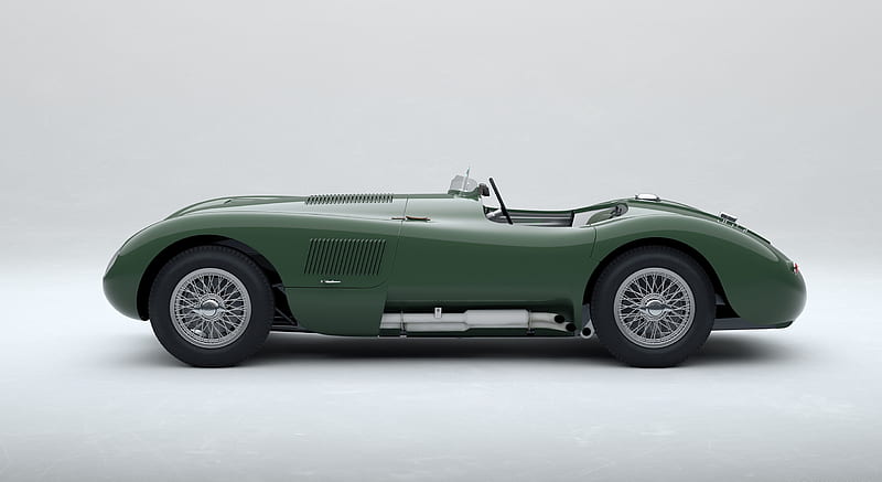 2021 Jaguar C-type Continuation Suede Green - Side , car, HD wallpaper
