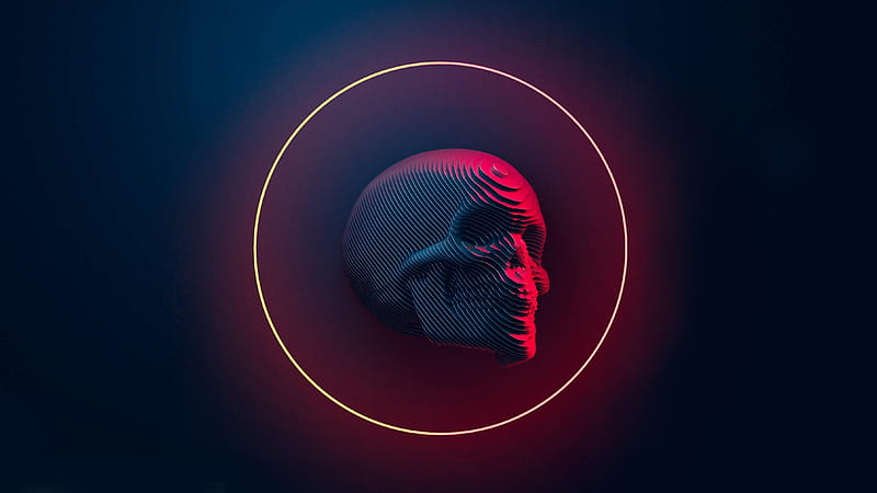 Skull Art , skull, artist, artwork, digital-art, HD wallpaper