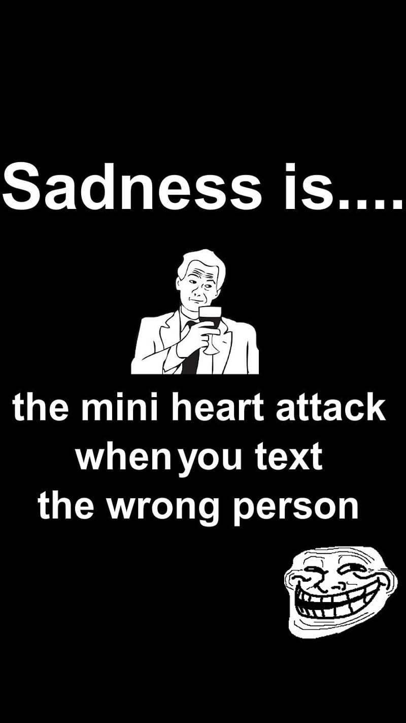 Sadness is, funny, funny quote, life quote, meme, true, true words, HD phone wallpaper